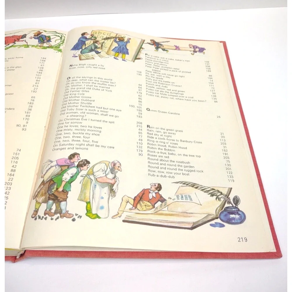 Vintage 1972 Bedtime Book of 365 Nursery Rhymes Hardback - Ann Evans - Picture 9 of 12